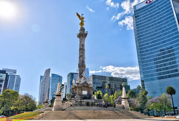Mexico City, Mexico - January 2022 : Condesa neighborhood in sunny weather, HDR 