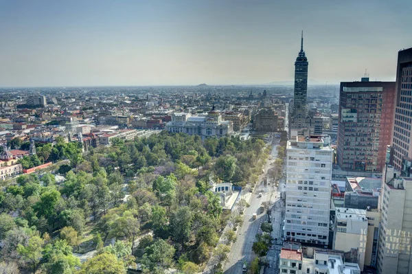 Mexico City January 2022 Cityscape Wintertime Hdr Image — ストック写真