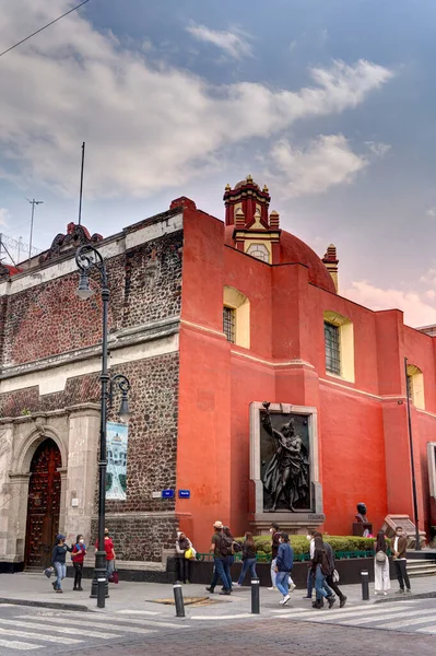 Πόλη Του Μεξικού Φεβρουάριος 2022 Ιστορικό Κέντρο Συννεφιασμένο Καιρό — Φωτογραφία Αρχείου