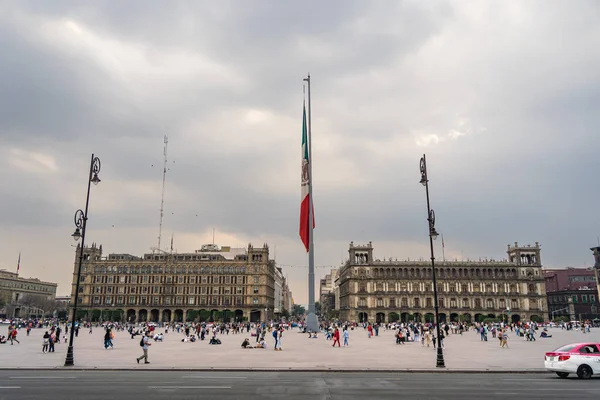 Mexico City February 2022 Historical Center Cloudy Weather — Foto de Stock