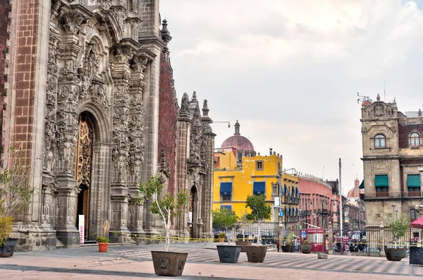 Πόλη Του Μεξικού Φεβρουάριος 2022 Ιστορικό Κέντρο Συννεφιασμένο Καιρό — Φωτογραφία Αρχείου