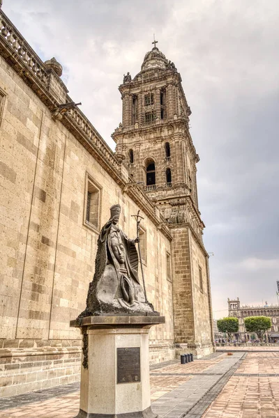 Mexico City February 2022 Historical Center Cloudy Weather — Fotografia de Stock