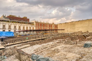 Mexico City, Mexico - January 2022 : Historical center in wintertime.