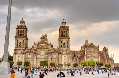 Mexico City, Mexico - January 2022 : Historical center in wintertime.