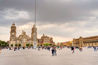 Mexico City, Mexico - January 2022 : Historical center in wintertime.