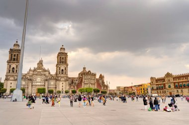 Mexico City, Mexico - January 2022 : Historical center in wintertime.