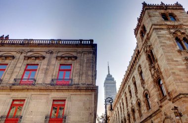 Mexico City, Mexico - January 2022 : Historical center in wintertime.