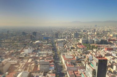 Mexico City - January 2022 : Cityscape in wintertime, HDR Image