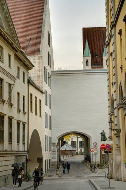 Munich, Germany : November 2021 : Historical center in autumn