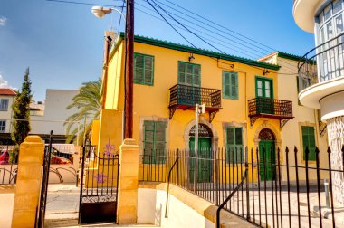 Nicosia, Cyprus - October 2019 : Historical center of South Nicosia in sunny weather
