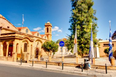Nicosia, Cyprus - October 2019 : Historical center of South Nicosia in sunny weather