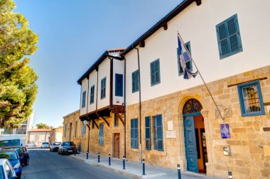 Nicosia, Cyprus - October 2019 : Historical center of South Nicosia in sunny weather
