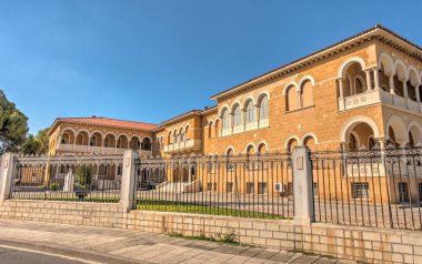 Nicosia, Cyprus - October 2019 : Historical center of South Nicosia in sunny weather