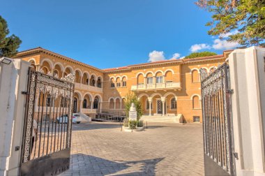 Nicosia, Cyprus - October 2019 : Historical center of South Nicosia in sunny weather
