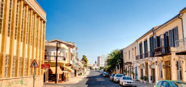 Nicosia, Cyprus - October 2019 : Historical center of South Nicosia in sunny weather