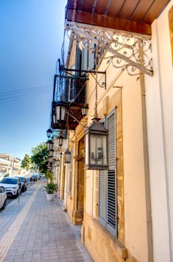 Nicosia, Cyprus - October 2019 : Historical center of South Nicosia in sunny weather