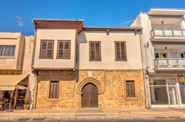 Nicosia, Cyprus - October 2019 : Historical center of South Nicosia in sunny weather