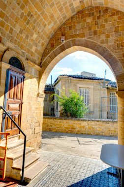 Nicosia, Cyprus - October 2019 : Historical center of South Nicosia in sunny weather