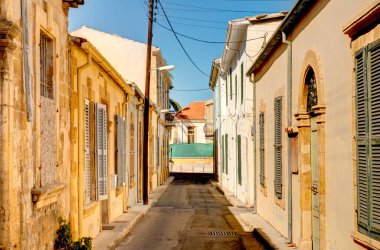 Nicosia, Cyprus - October 2019 : Historical center of South Nicosia in sunny weather