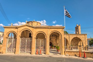 Nicosia, Cyprus - October 2019 : Historical center of South Nicosia in sunny weather