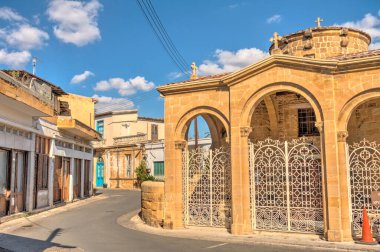 Nicosia, Cyprus - October 2019 : Historical center of South Nicosia in sunny weather