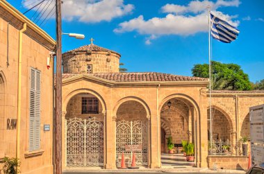 Nicosia, Cyprus - October 2019 : Historical center of South Nicosia in sunny weather