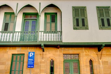 Nicosia, Cyprus - October 2019 : Historical center of South Nicosia in sunny weather