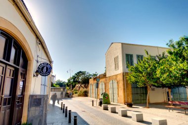 Nicosia, Cyprus - October 2019 : Historical center of South Nicosia in sunny weather