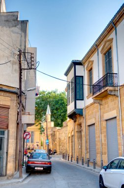 Nicosia, Cyprus - October 2019 : Historical center of South Nicosia in sunny weather