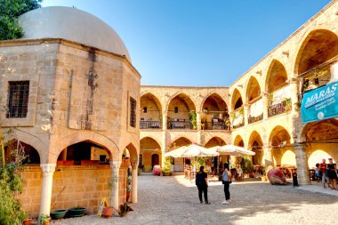 Nicosia, Cyprus - October 2019 : Historical center of South Nicosia in sunny weather