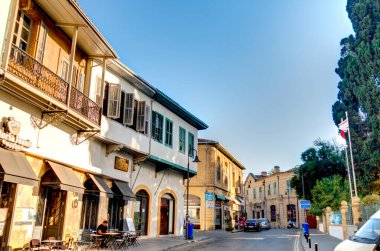 Nicosia, Cyprus - October 2019 : Historical center of South Nicosia in sunny weather