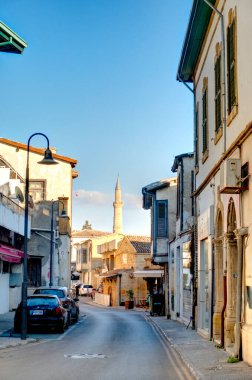 Nicosia, Cyprus - October 2019 : Historical center of South Nicosia in sunny weather