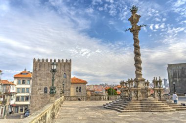 Porto, Portugal - June 2021: Historical center in summertime, HDR image