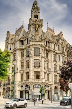 Porto, Portugal - June 2021: Historical center in summertime, HDR image