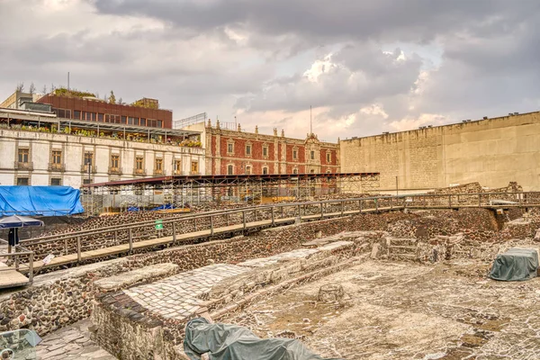 Mexico City, Mexico - January 2022 : Historical center in wintertime.