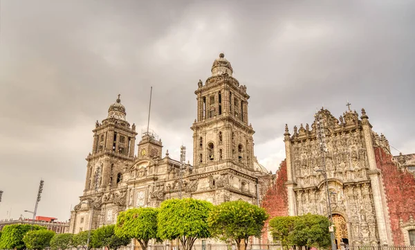 Mexico City Mexico January 2022 Historical Center Wintertime — Zdjęcie stockowe