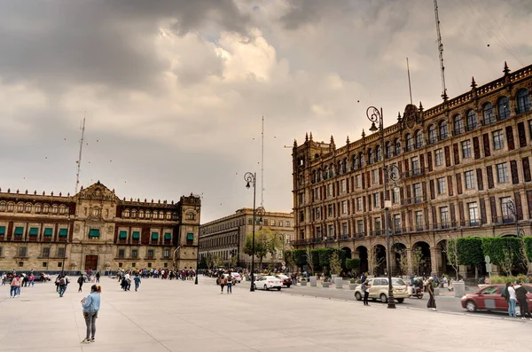 Mexico City, Mexico - January 2022 : Historical center in wintertime.
