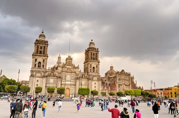 Mexico City, Mexico - January 2022 : Historical center in wintertime.
