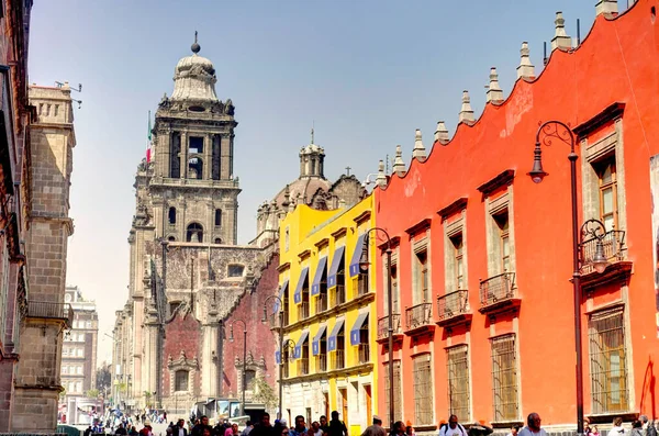 Mexico City Mexico January 2022 Historical Center Wintertime — 图库照片