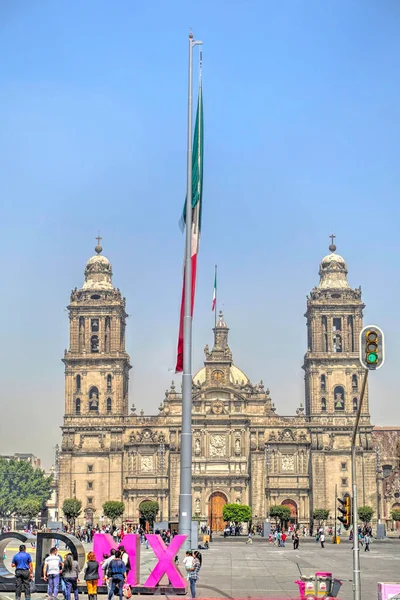 Πόλη Του Μεξικού Μεξικό Ιανουάριος 2022 Ιστορικό Κέντρο Χειμώνα — Φωτογραφία Αρχείου