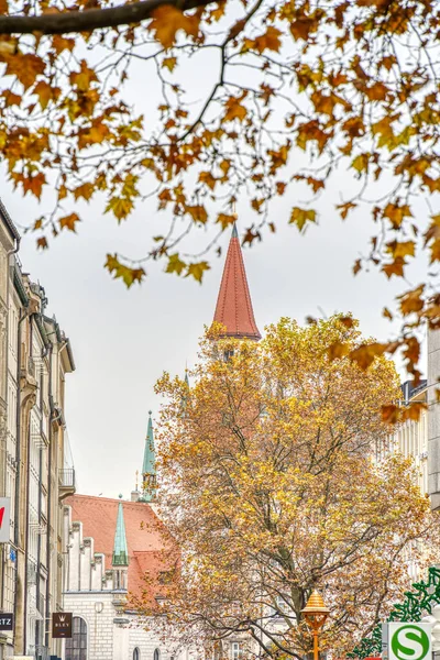 Мюнхен Німеччина Листопад 2021 Історичний Центр Восени — стокове фото