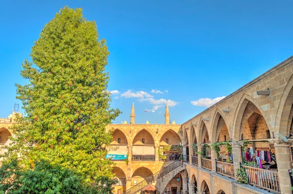 Nicosia, Cyprus - October 2019 : Historical center of South Nicosia in sunny weather