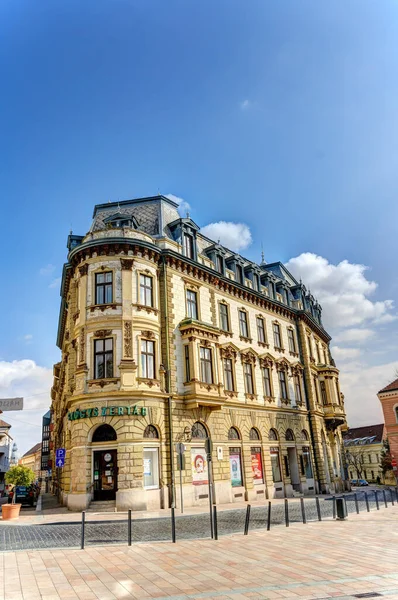 Pecs Hungary March 2017 Historical Center Cloudy Weather Hdr —  Fotos de Stock