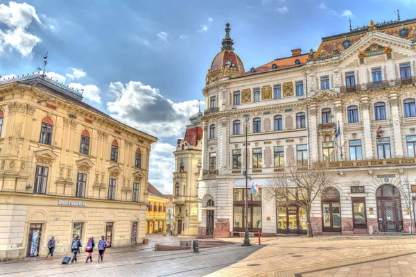 Pecs Hungary March 2017 Historical Center Cloudy Weather Hdr — Photo