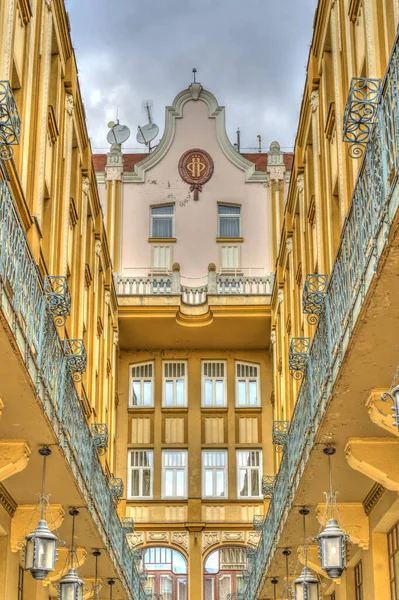 Pecs Hungary March 2017 Historical Center Cloudy Weather Hdr — 스톡 사진