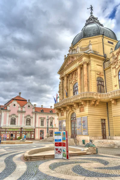 Pecs Hungary March 2017 Historical Center Cloudy Weather Hdr —  Fotos de Stock