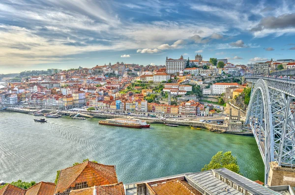 Порту Португалия Июнь 2021 Года Исторический Центр Летом Изображение Hdr — стоковое фото