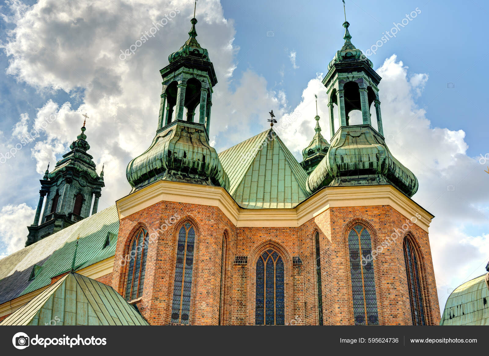 Poznan Poland August 2021 Historical Center Sunny Weather Stock