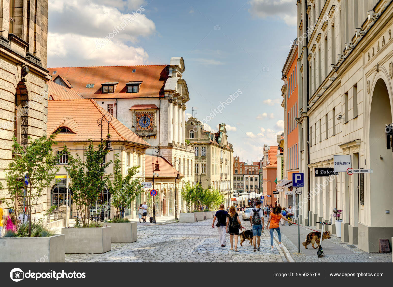 Poznan Poland August 2021 Historical Center Sunny Weather Stock