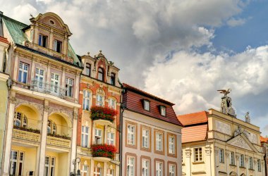 Poznan, Poland - August 2021 : Historical center in sunny weather